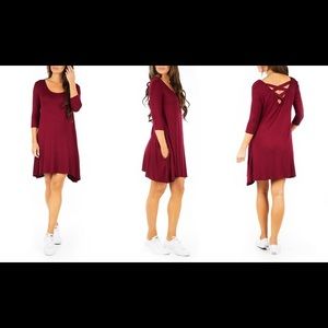 3/4 sleeve dress with pockets!